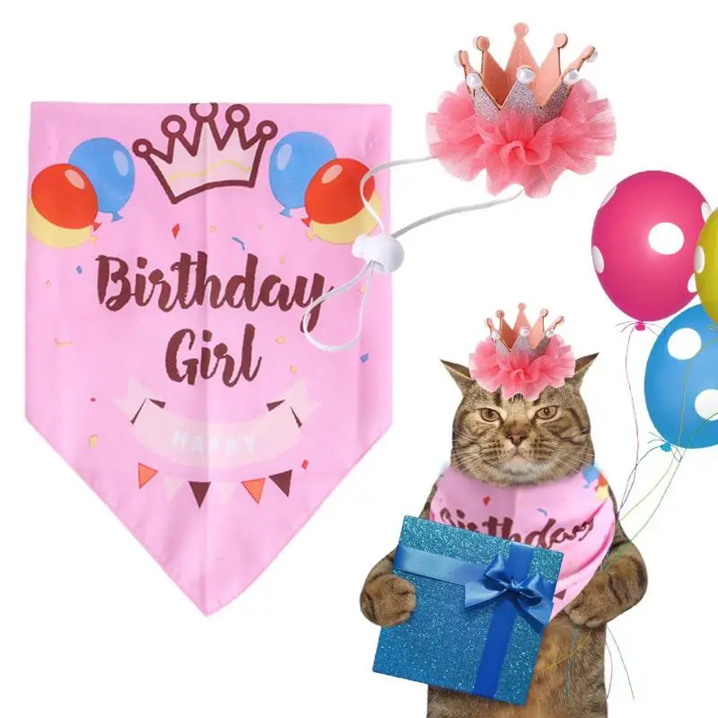 

Dog Birthday Hat Cat Birthday Outfit Kitten Decor Features Stretchy Elastic Band Craftsmanship Felt And Polyester Fabrics For