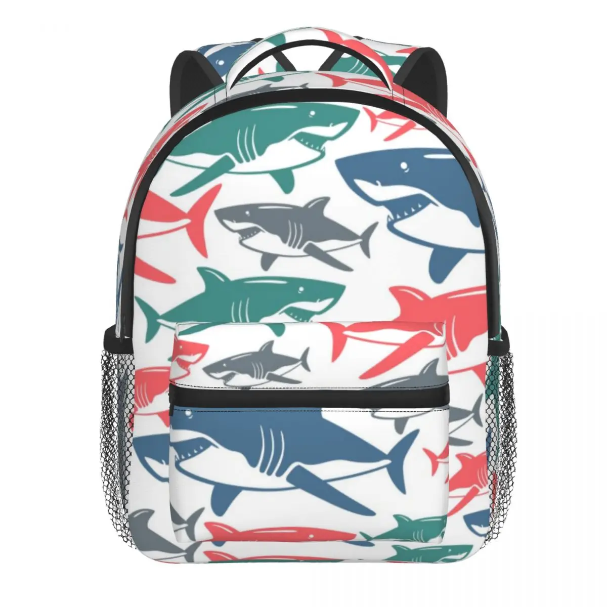 Colorful Cute Shark Kids Backpack Toddler School Bag Kindergarten Mochila for Boys Girls 2-5 Years