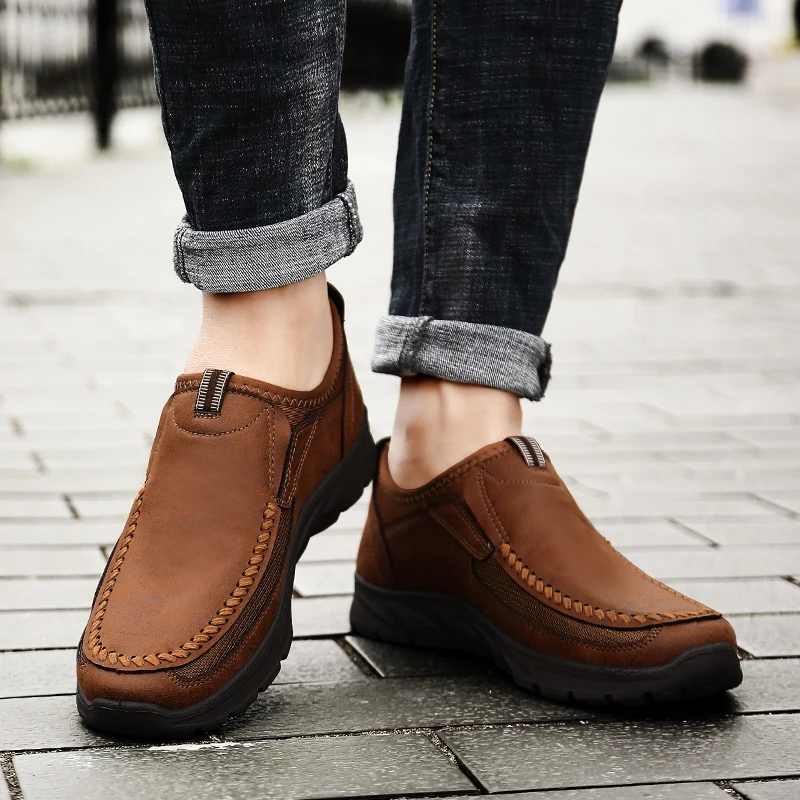 

2023 New Fashion Men Casual Shoes Comfortable Loafers High Quality Leather Shoes Zapatos Luxery Hombres Men Shoes