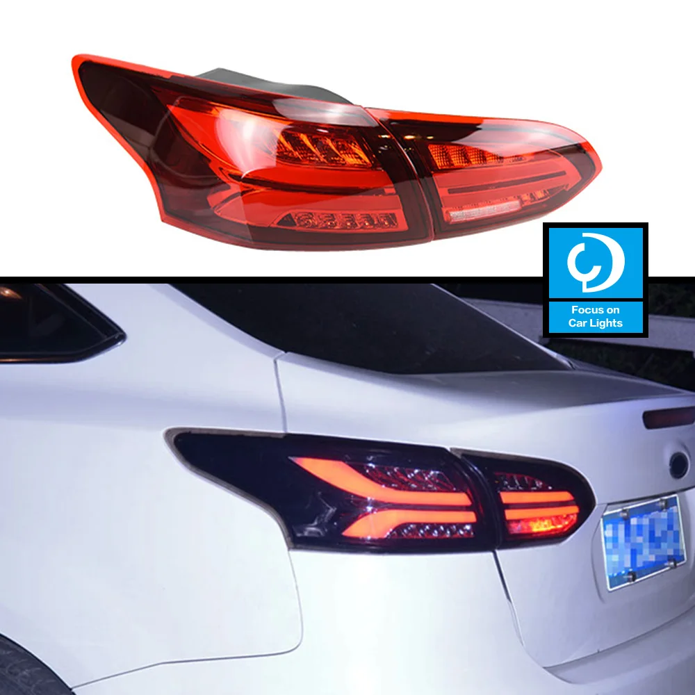 

Taillights Styling For Ford focus 3 LED 2015-2018 Tail Light LED DRL Running Signal Brake Reversing Parking Lighthouse Facelift