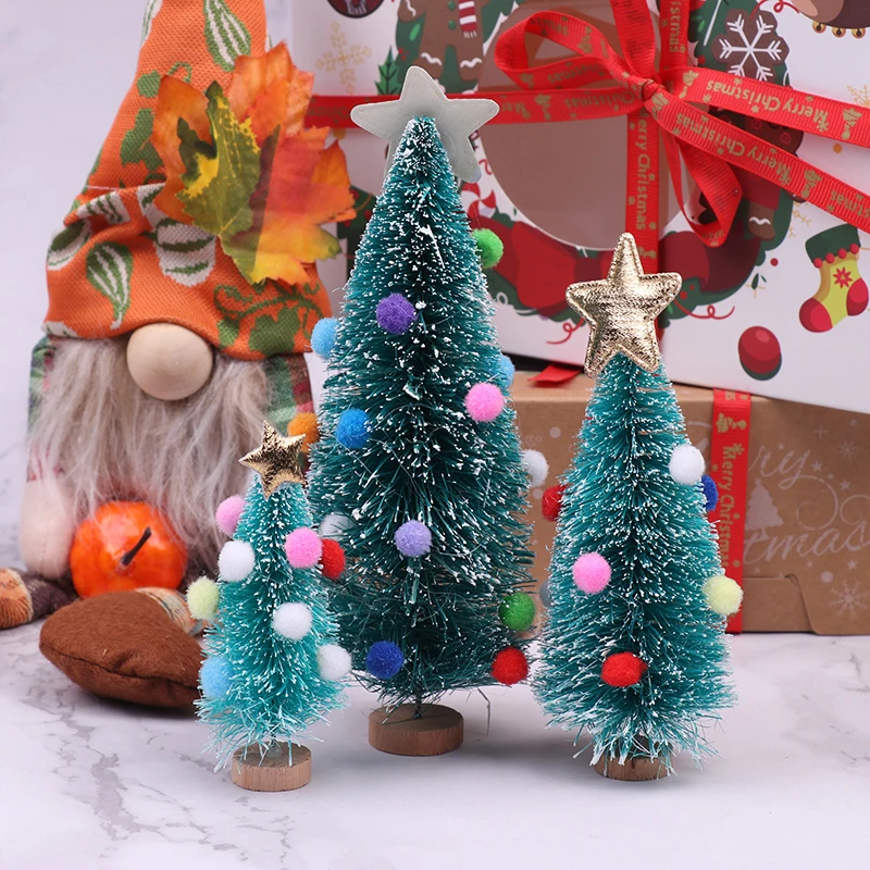 

1pc Simulation Christmas Tree Cedar Model DIY Christmas Tree Placed In The Desktop Home Decor Christmas Dollhouse Decor Kid Gift