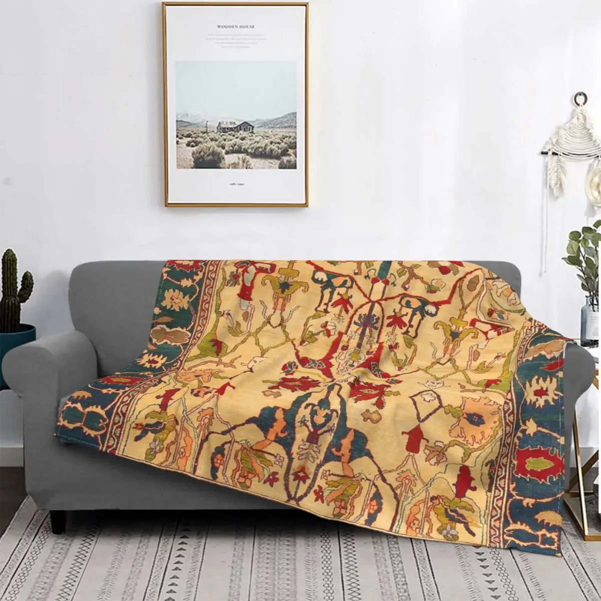 

Eriz-Manta с принтом альфобра перса Антигуа, для cama colcha, Edredon a cuadros, funda de playa, Manta a cuadros para c
