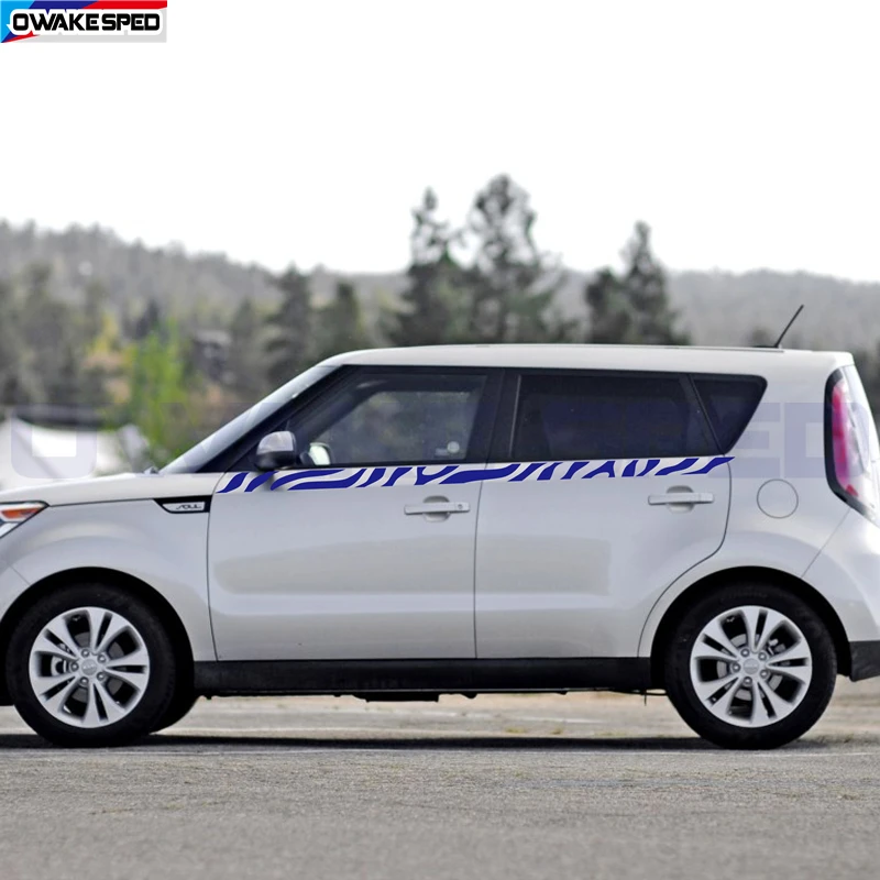 2 шт. наклейки на дверь автомобиля в полоску |