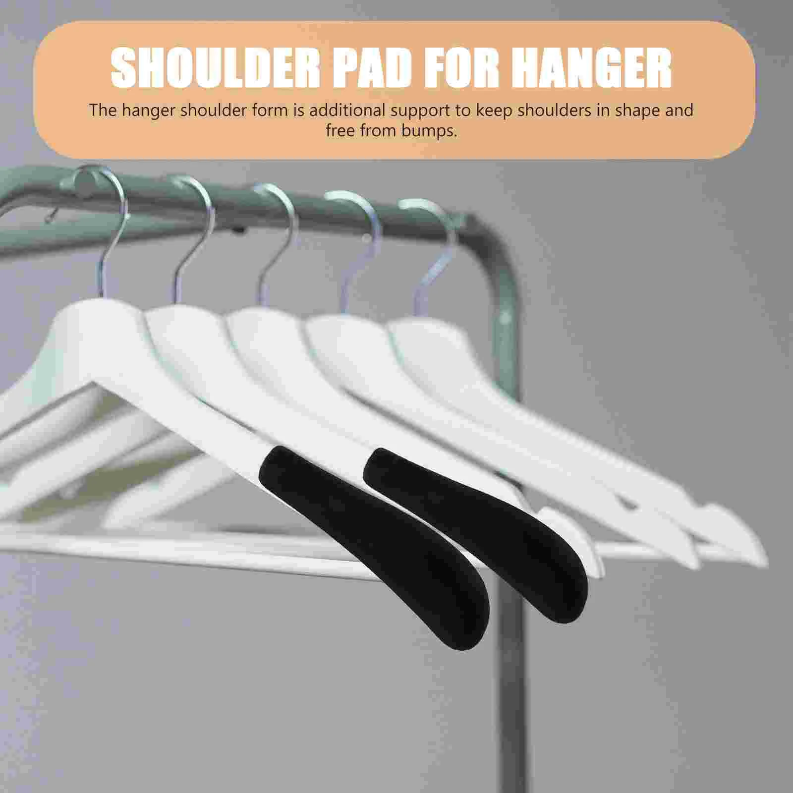 10 Pcs Hanger Shoulder Rest Clothes Upgrades Wide Forms Pads Garment Coat Soft Shapers Flocking Inserts