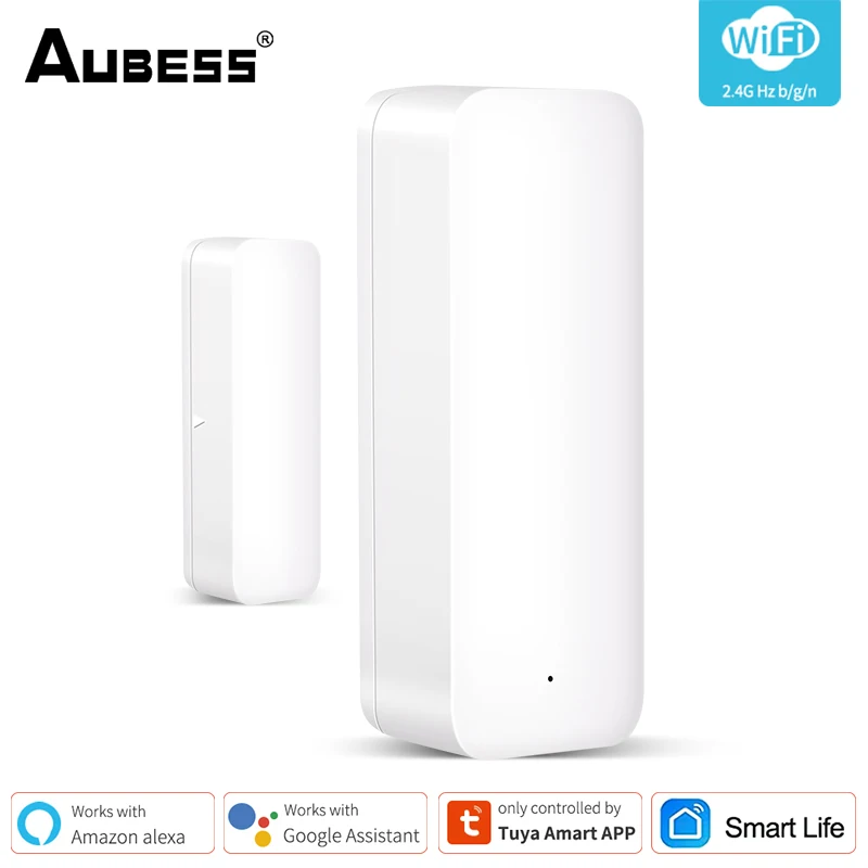 

AUBESS Tuya Zigbee Door Sensor Smart Door Window Open/Closed Detectors Smart Home Work With Alexa Google Home Gateway Hub