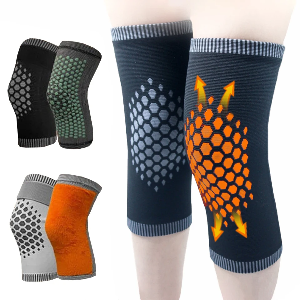 

1Pair Wormwood Self Heating Knee Sleeve Warmer Knee Pad Women Men Older Arthritis Joint Pain Relief & Tendonitis Injury Recovery