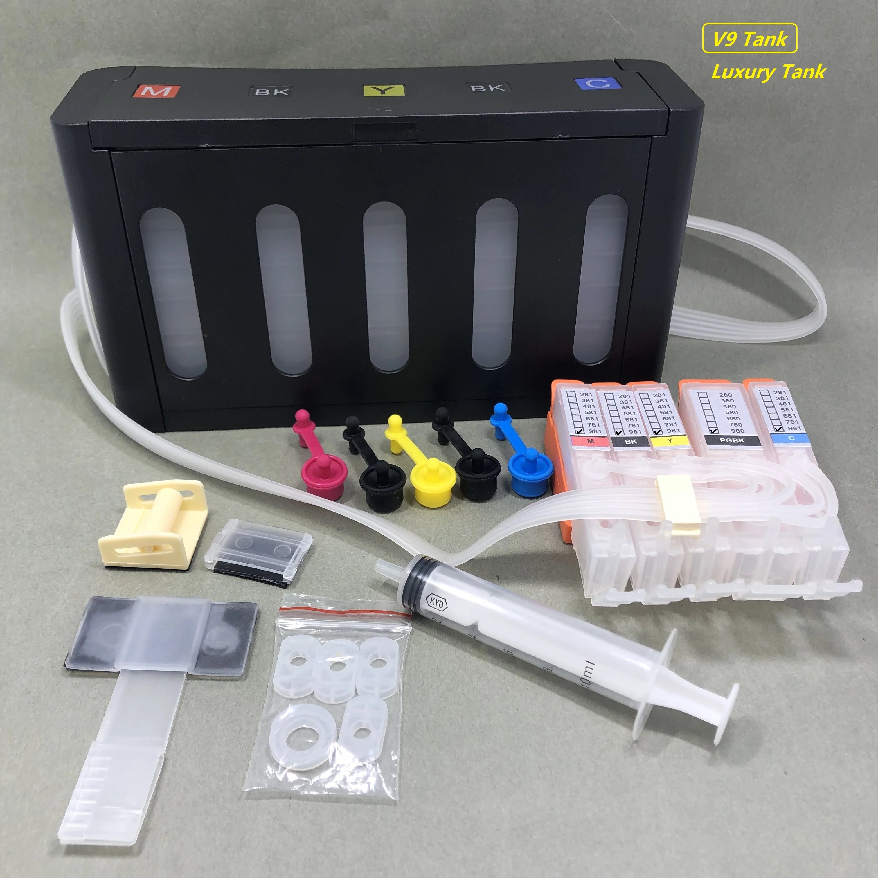 1 комплект 5 цветов картридж СНПЧ для PGI-980 CLI-981 PGI-980XL CLI-981XL Canon PIXMA TS6290 TS9590 TS6390 TS6391 TS6392