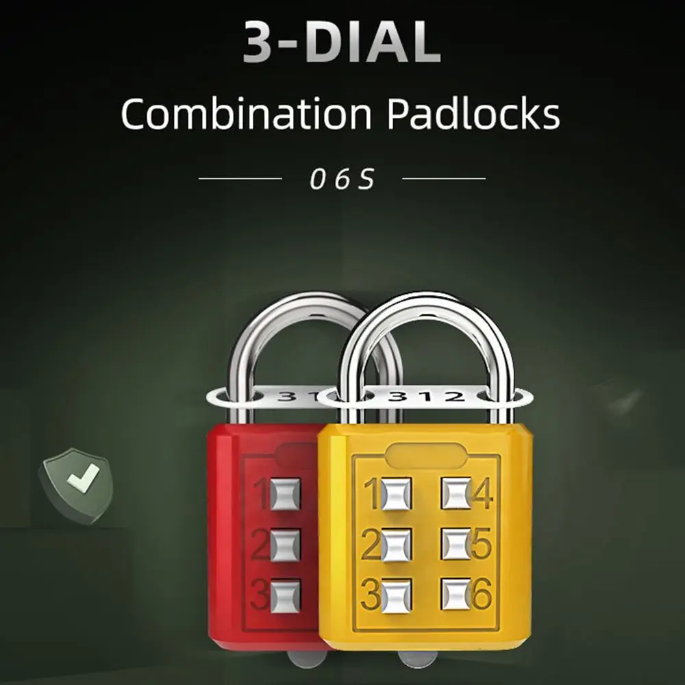 

6 Digit Button Password Lock Anti-theft Combination Security Padlock Suitcase Luggage Safe Metal Code Lock