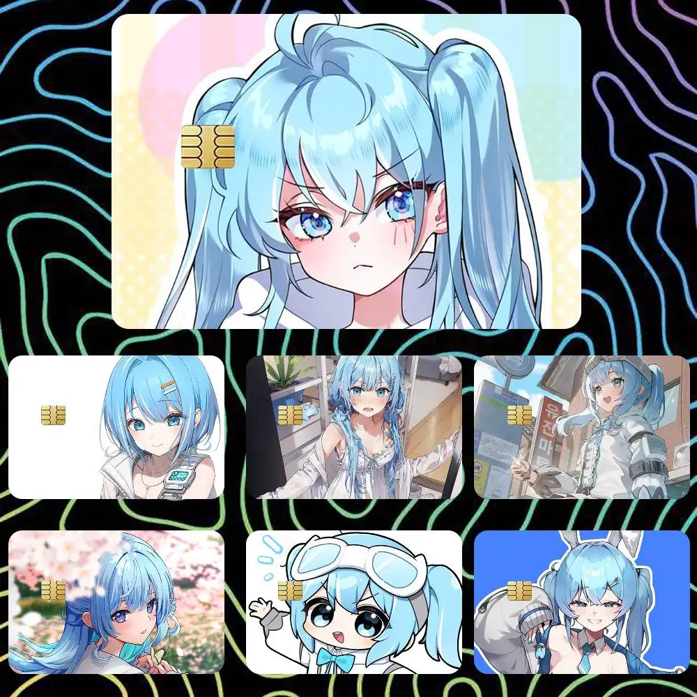 Фото Наклейки-пленки arahashi tabi VTuber StelLive для кредитных и дебетовых карт, водонепроницаемые стикеры №1