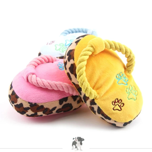 Funny Pet Dog Toys Plush Slippers Bite Chicken Leg Shoe Shape  Small And Medium-Sized Dog Outdoor Training Cat Relieve Anxiety 3