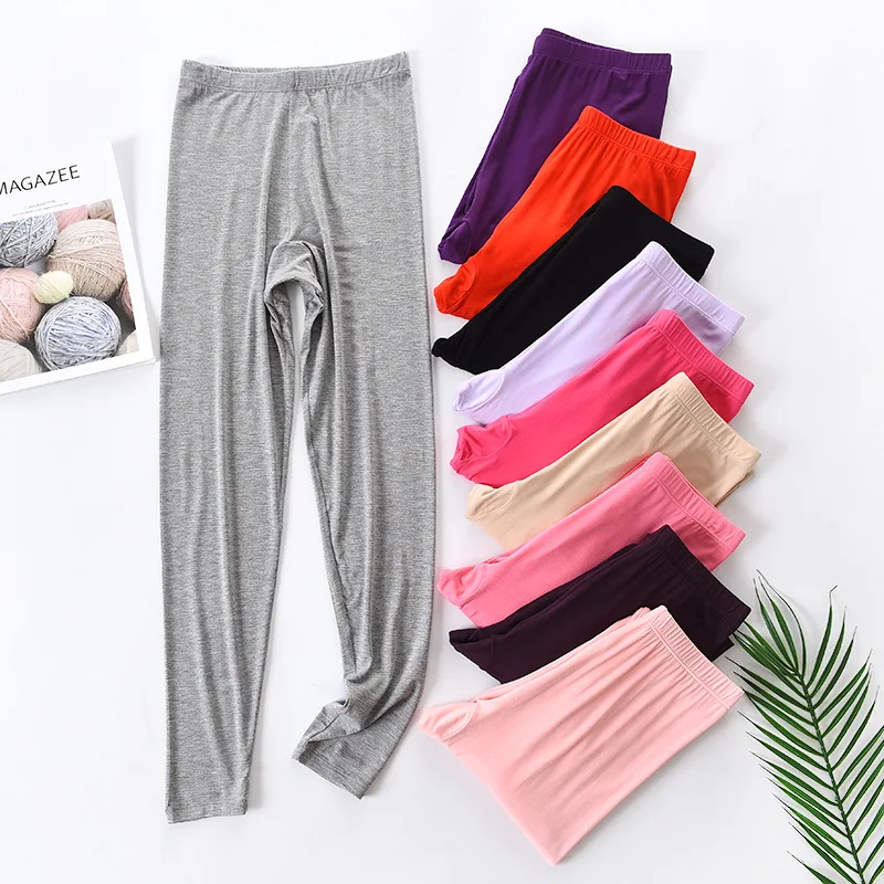 Modal Thermal Underwear Women Winter Clothing Warm Thermo Bottoms Female Autumn Thin Elastic Thermal Long Pants Thermo Leggings