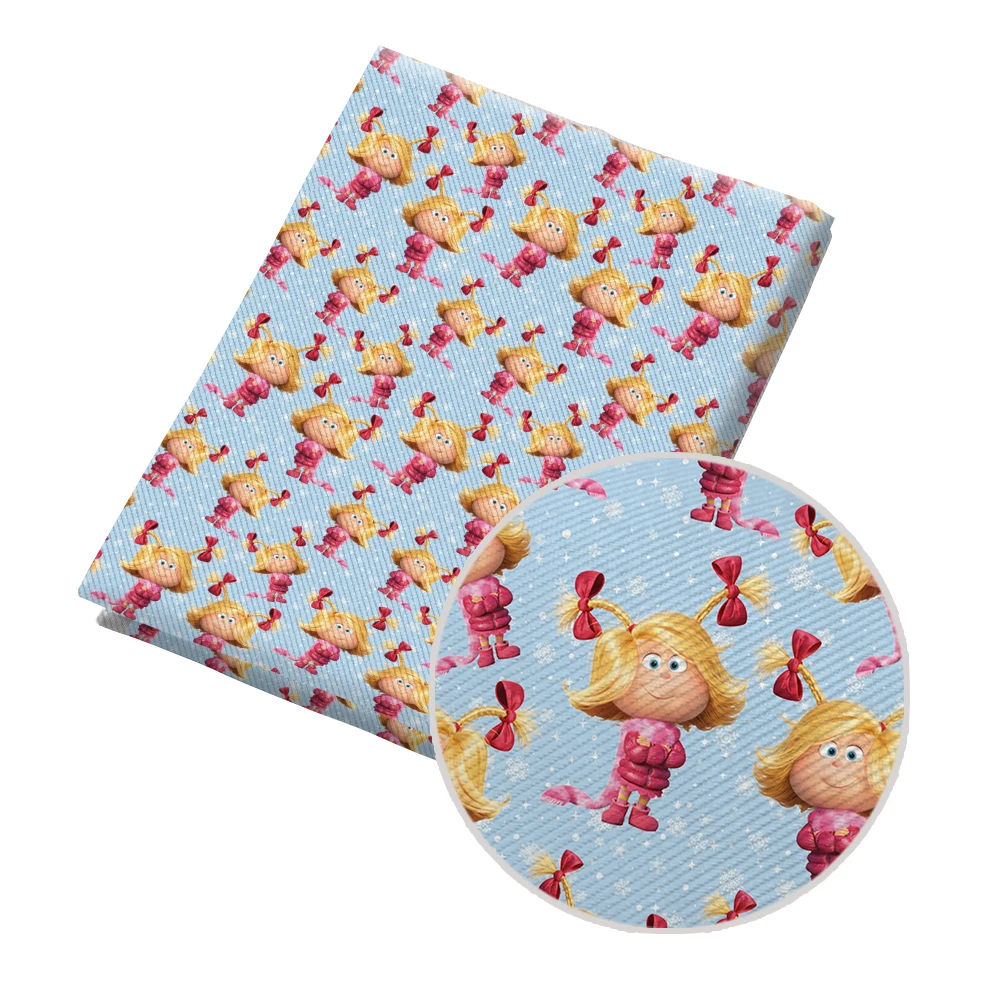 

50*145CM Cartoon Girl Printed Twill Fabric Patchwork Sewing Material Diy Boy Shirt Mask Fabric