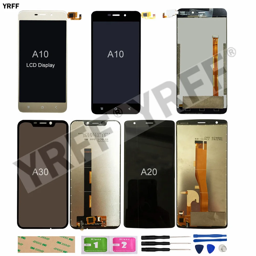 

Mobile LCD For Blackview A20 / A20 Pro /A30 /A10 LCD Display Assembly Digitizer Touch Screen Assembly Repair Parts Tools 3M Glue