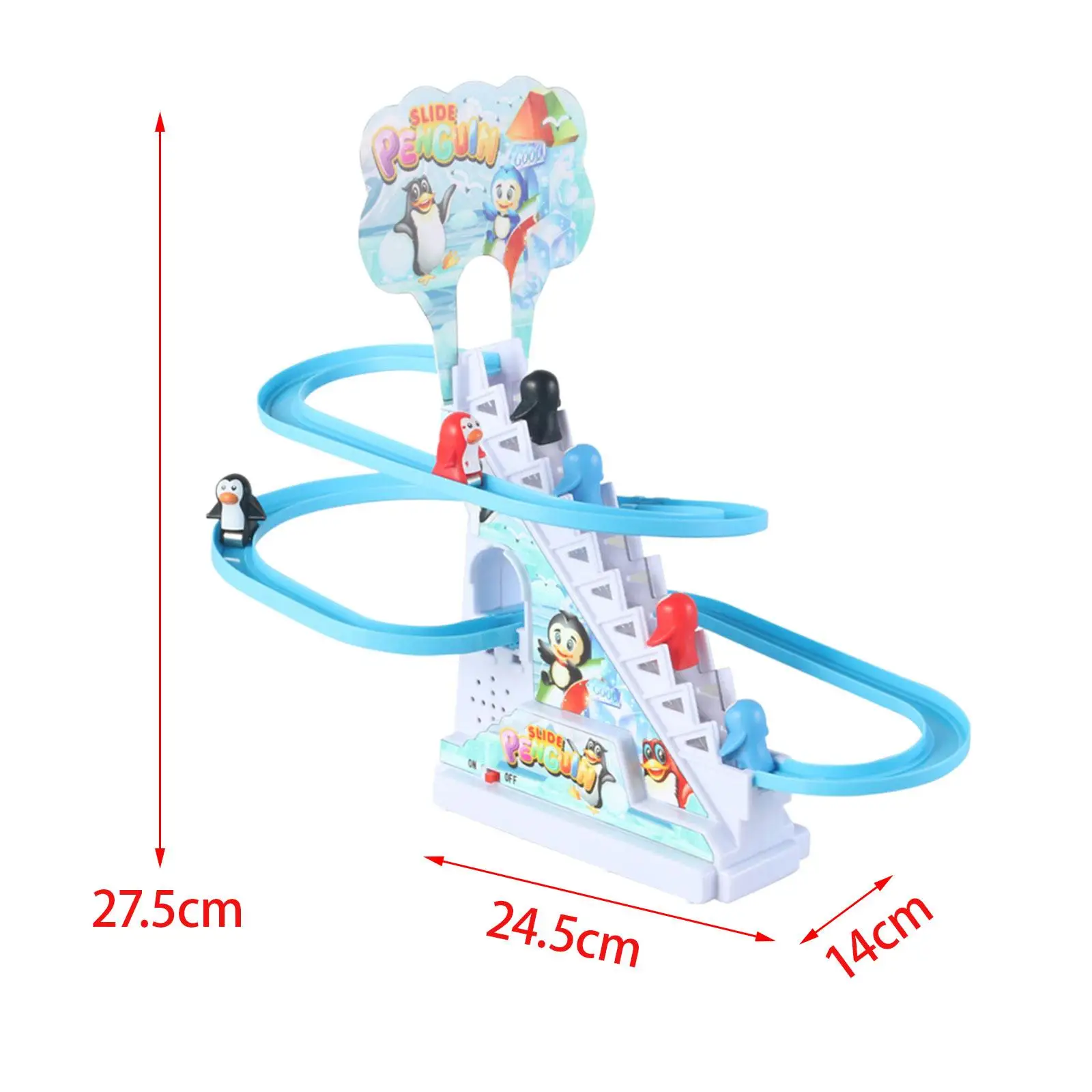 

Penguin Climbing Stairs Toys penguins slide Playset with Flashing Lights and Music Small Penguin Toy stair for Kids Gifts