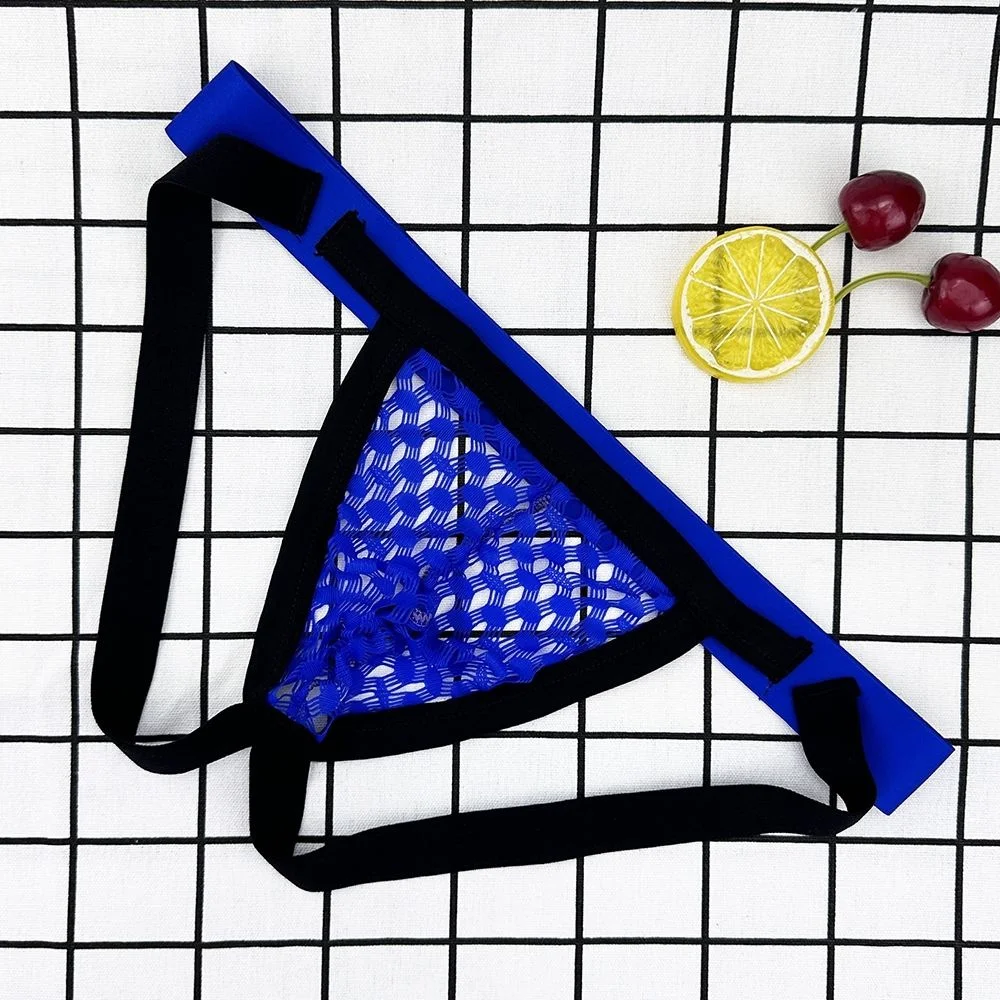 Лоскутные цвета сексуальное мужское нижнее белье с бандажами большие размеры M-XXL