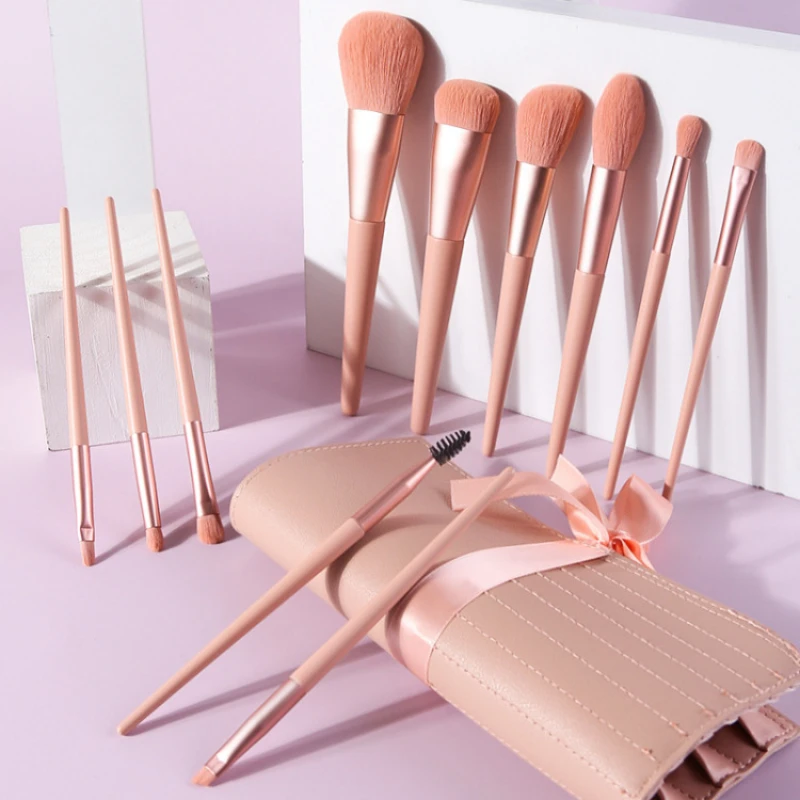 11 Cherry Pollen Makeups Brush Set Cangzhou Super Soft Eye Shadow Brushs Beginner Beauty Tools Foundation  Makeup Free Shipping