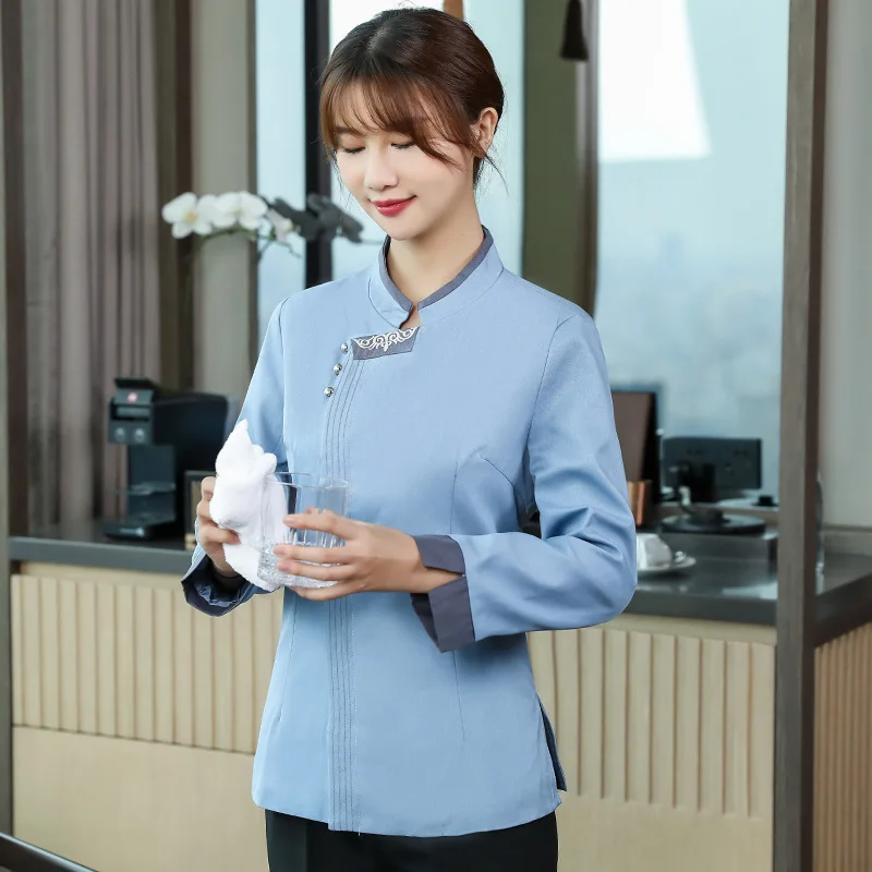 Одежда для уборки женский осенний костюм с длинным рукавом одежда больницы отеля