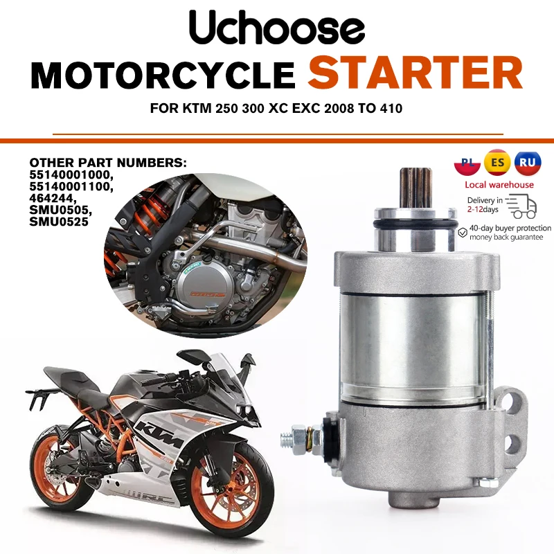 

Motorcycle Starter Motor 12V For KTM Electric Starter Motor For KTM 250 300 XC EXC 2008 - 2016 Heavy Duty Motorcycle Accessories