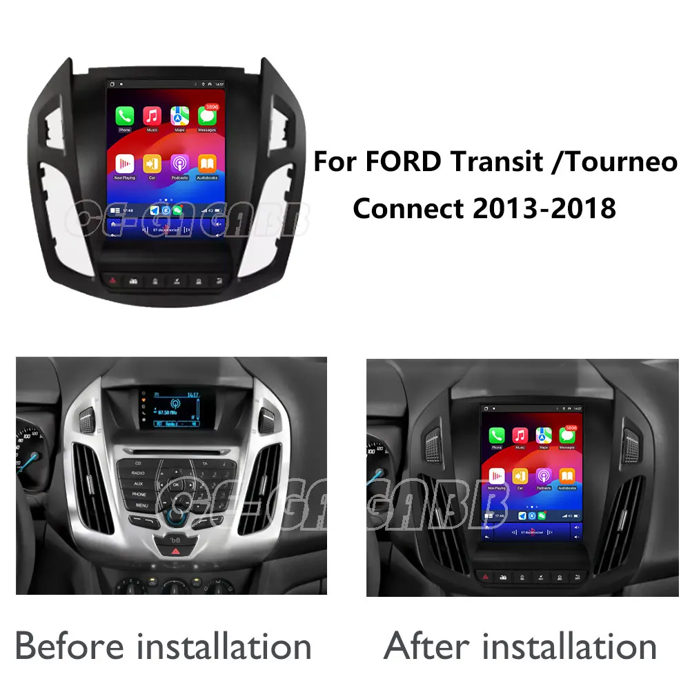 Фото Автомагнитола Android 16 с GPS-навигацией 9.7 дюймов для FORD Transit / Tourneo Connect 2013-2018, мультимедийный плеер 4G 8-ядерный, CarPlay №5
