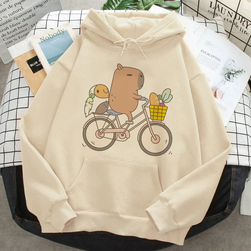 

Capybara hoodies men Korean style streetwear anime aesthetic clothing men Korean style tracksuit