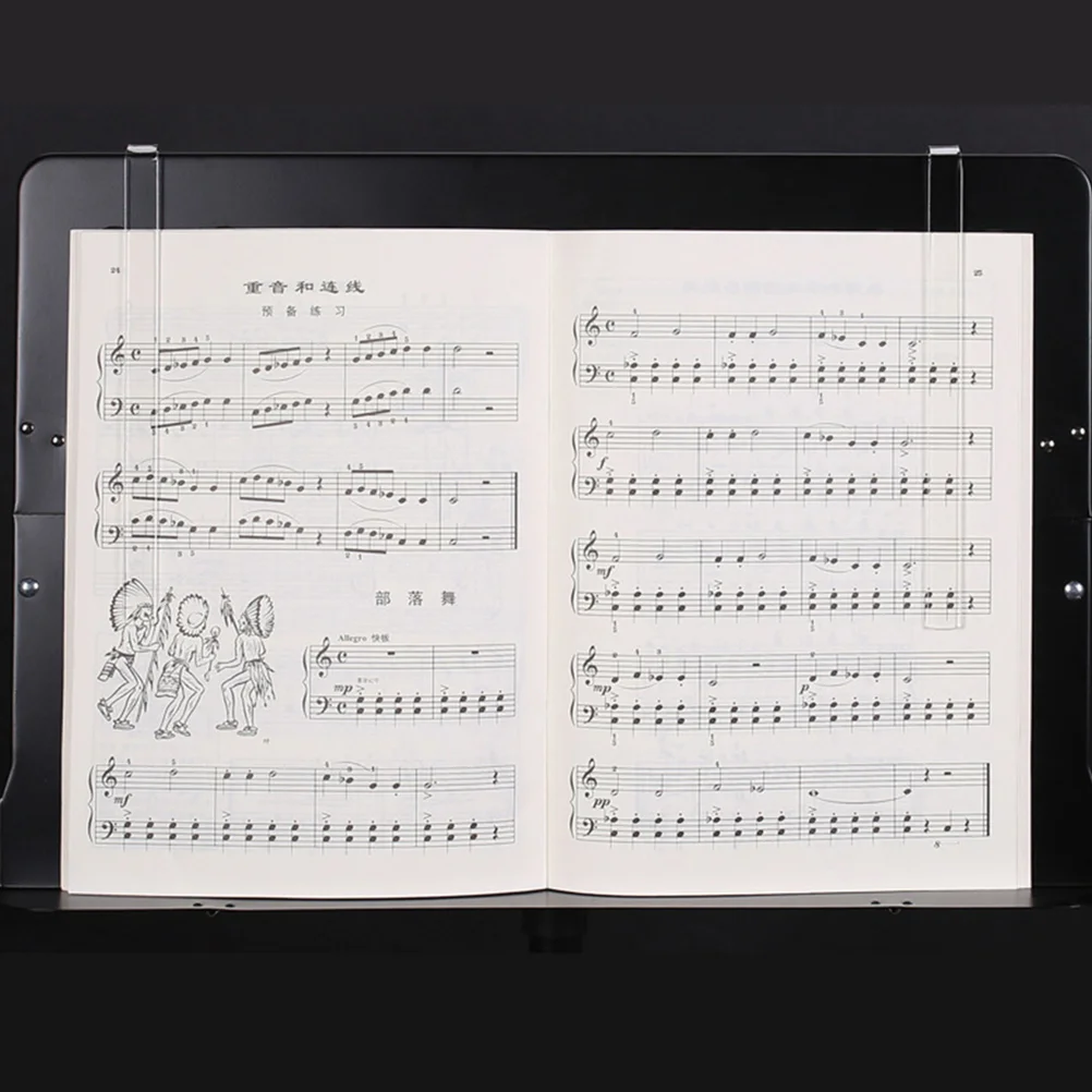 

2 Pairs Music Stand Page Holders Acrylic Sheet Music Clips Clear Sheet Music Holders