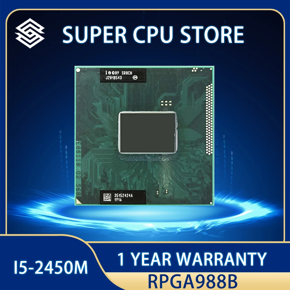 100% new and original CPU free shipping INTEL CPU I5-2450M SR0CH I5 2450M SROCH 2.5G/3M HM65 HM67 rPGA988B