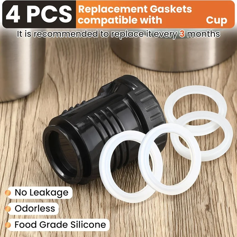 Insulated Stopper With 3 Silicone Replacement Gaskets Wide Mouth Cap For Yerba Mate Drinking