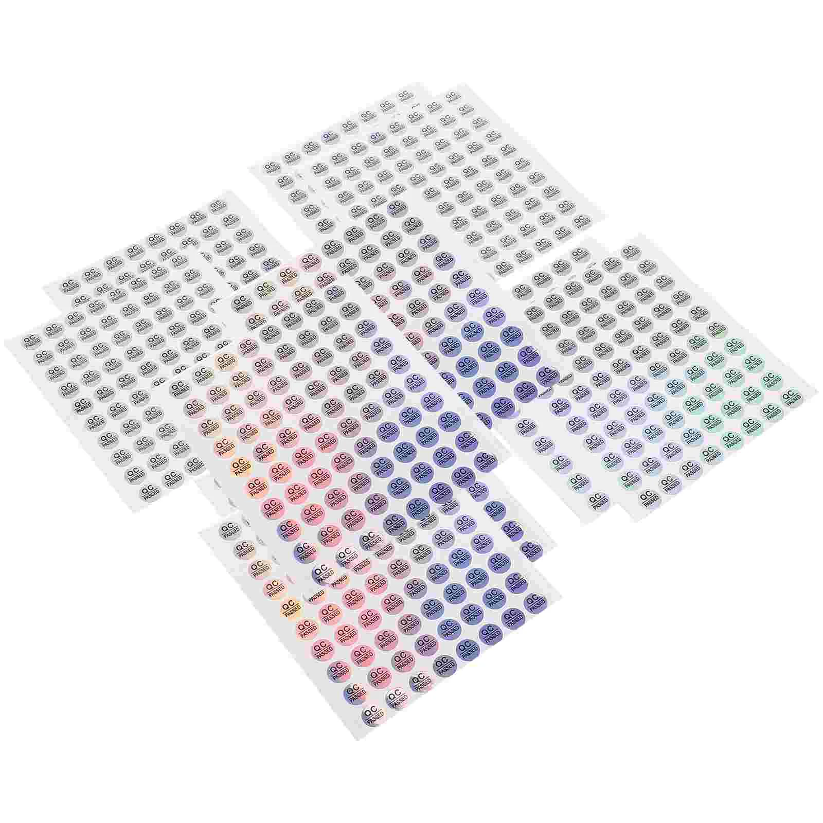 

800 Pcs Qc Pass Tag Quality Testing Tags Warehouse Supplies Circle Stickers Laser Mark Status Pvc Self-adhesive Passed Labels