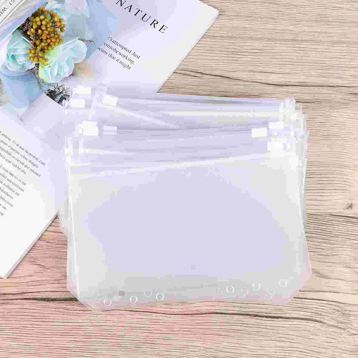 

Zipper File Storage Pouch Zip Document Transparent Envelopes Cash Wallet Paper Envelope Office Holder Folder Folders A6