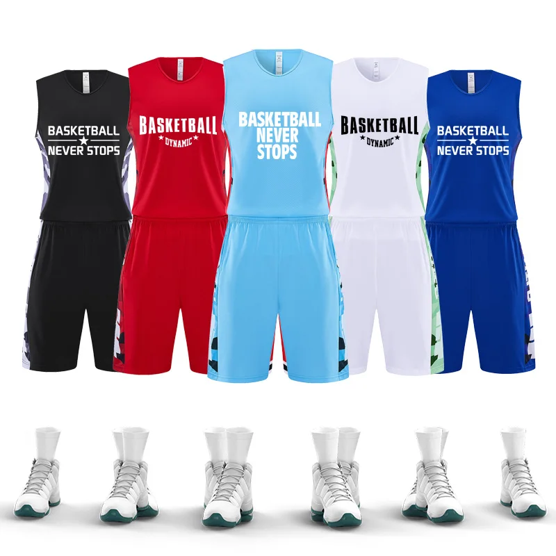Uniformes de baloncesto personalizados para adultos, camiseta de baloncesto transpirable 100% poliéster, diseño personalizado, LQ207