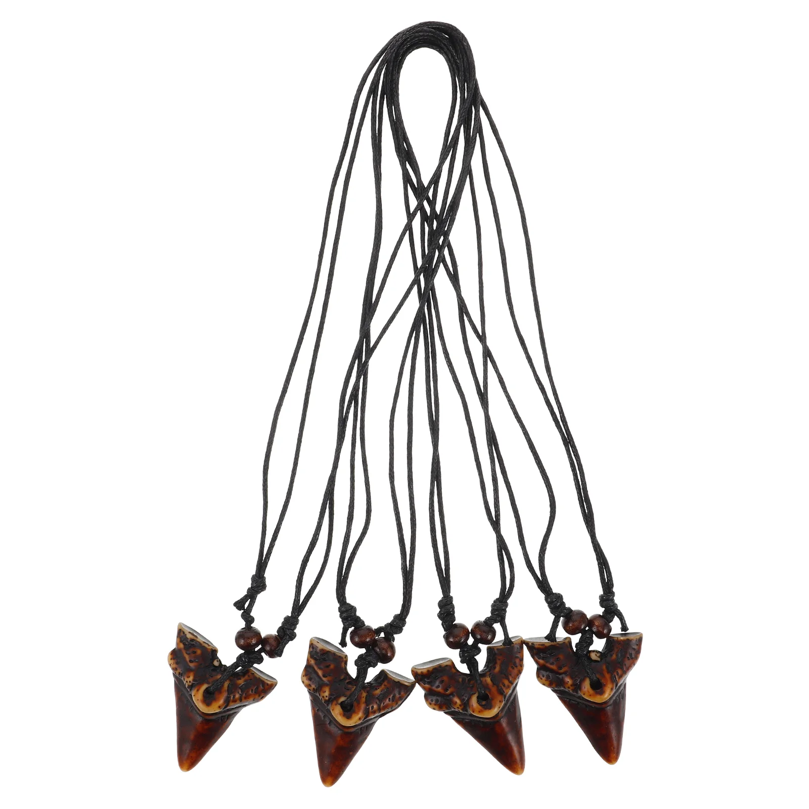 Ожерелье акулий зуб Пляжное ожерелье для серфинга мальчиков деревянная подвеска