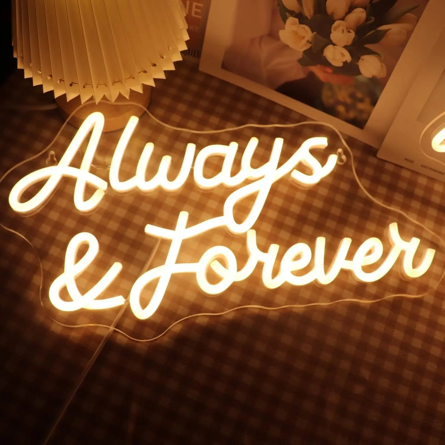 Светодиодный неоновый свет Always &amp Forever — питание от USB с диммером регулируемой
