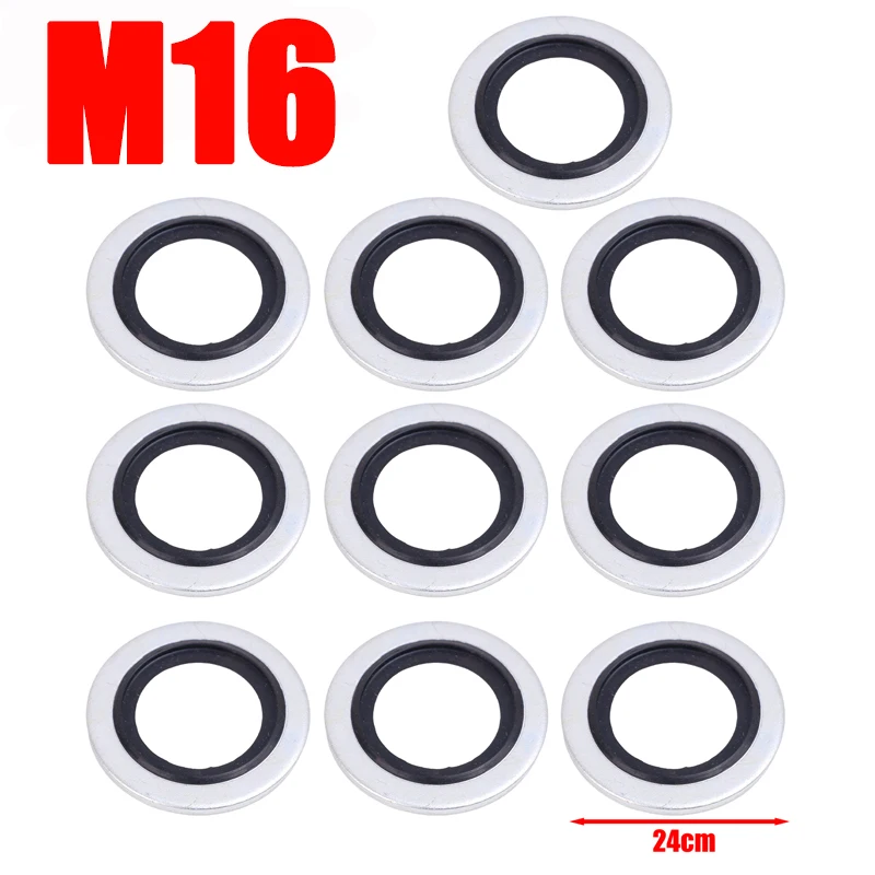 

10-50 шт. автомобильный масляный поддон, уплотнительные кольца для сливной пробки масла M16, резиновая прокладка из алюминиевого сплава для Renault Clio Duster Espace Fluence Logan