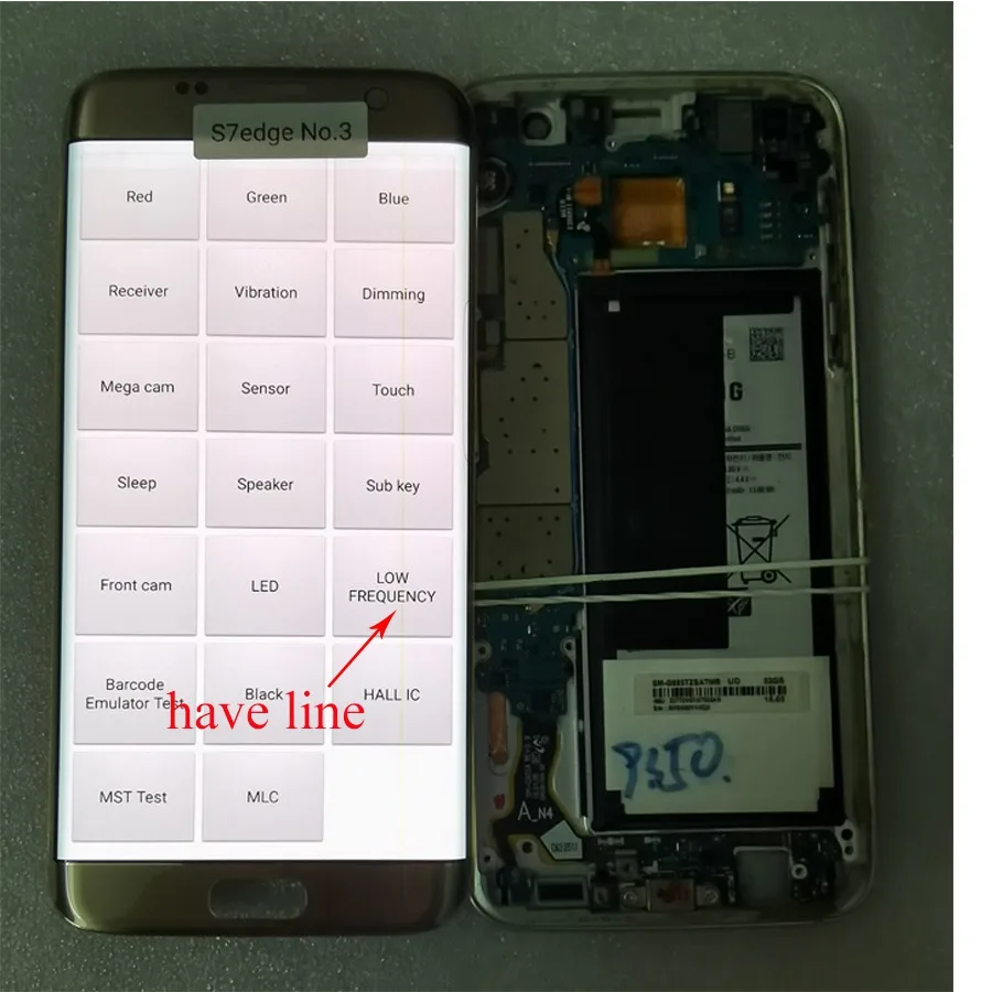 Оригинальный дисплей 5 дюйма с линейным дефектом для SAMSUNG Galaxy S7 edge ЖК-дисплей G935F