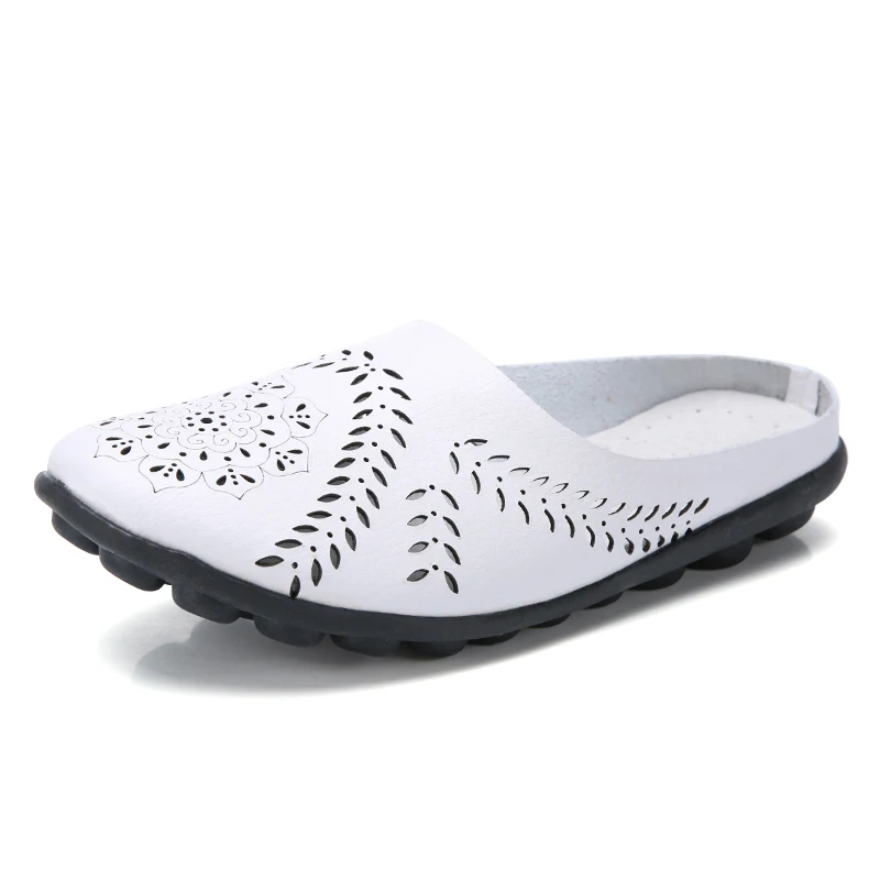 

Summer Leather Slip On Flat Shoes Women Breathable Casual Plus Size Comfortable Ladies Shoes Trend 2022 Free Shipping