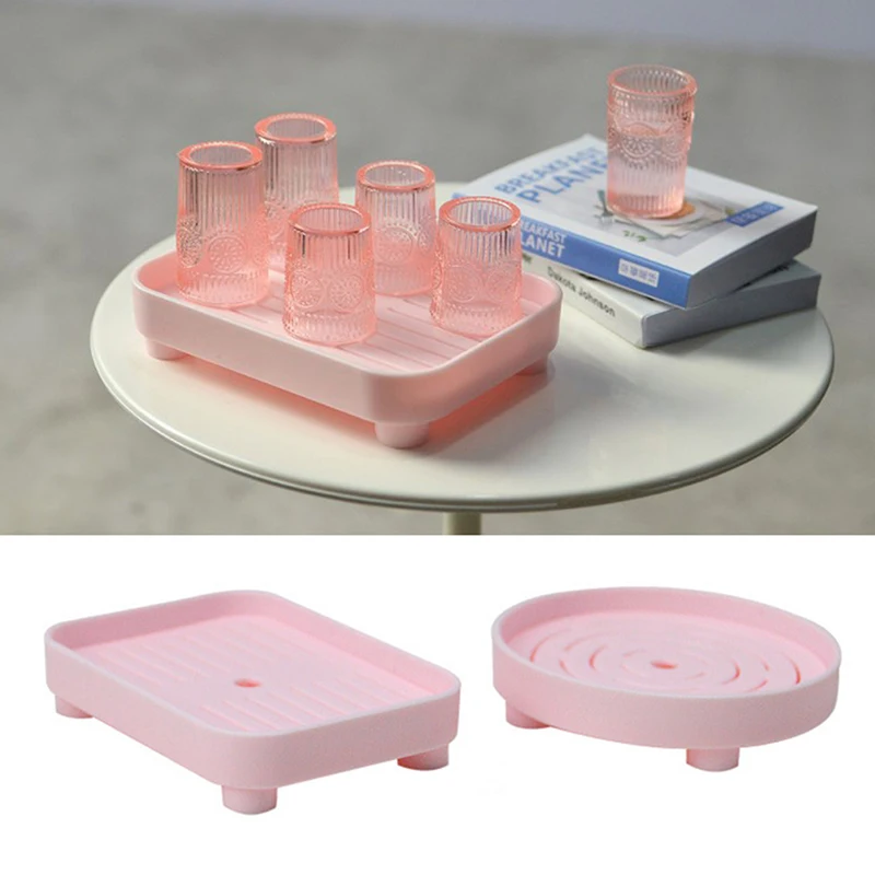 

1:6 Dollhouse Miniature Simulation Tea Tray Fruit Plate Doll House Mini Model Furniture Accessories Glass Texture Tea Cup