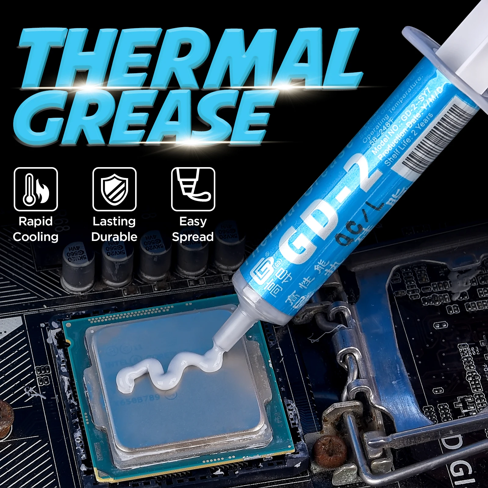 GD900 GD-2 Теплопроводящая смазка теплоотвод набор инструмент для силиконовой пасты