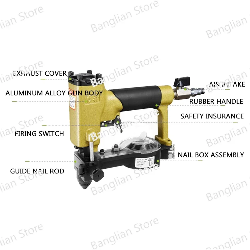 Автоматическая кормушка для ногтей пневматический пистолет степлер дивана