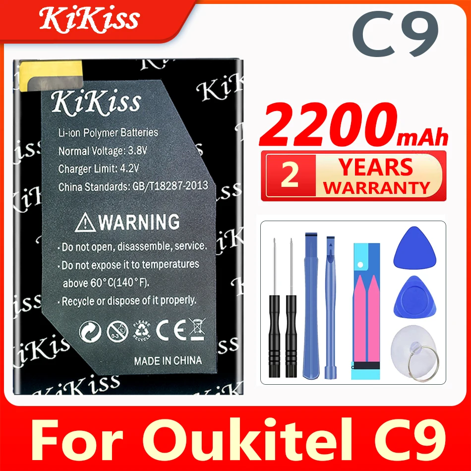 

KiKiss 2200mAh Replacement Battery For Oukitel C9 Battery For Oukitel C 9 Li-ion Replacement Smartphone Batterie Batteria
