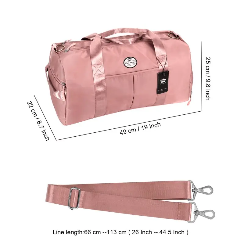 Sports Gym Bag Travel Duffel Bag with Dry Wet Pocket & Shoes Compartment for Women and Men