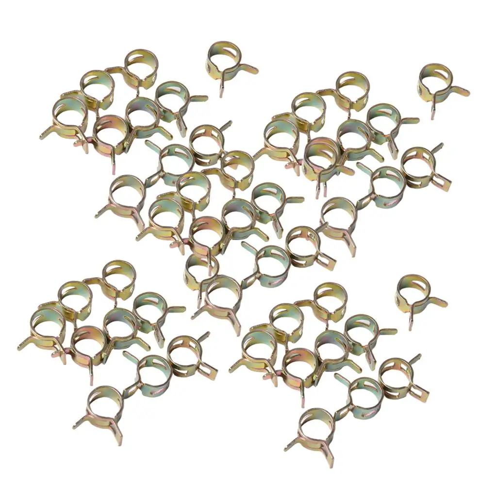 

100Pcs 6-15mm Spring Hose Clips Fuel - -Gas-Oil Hose Clamps