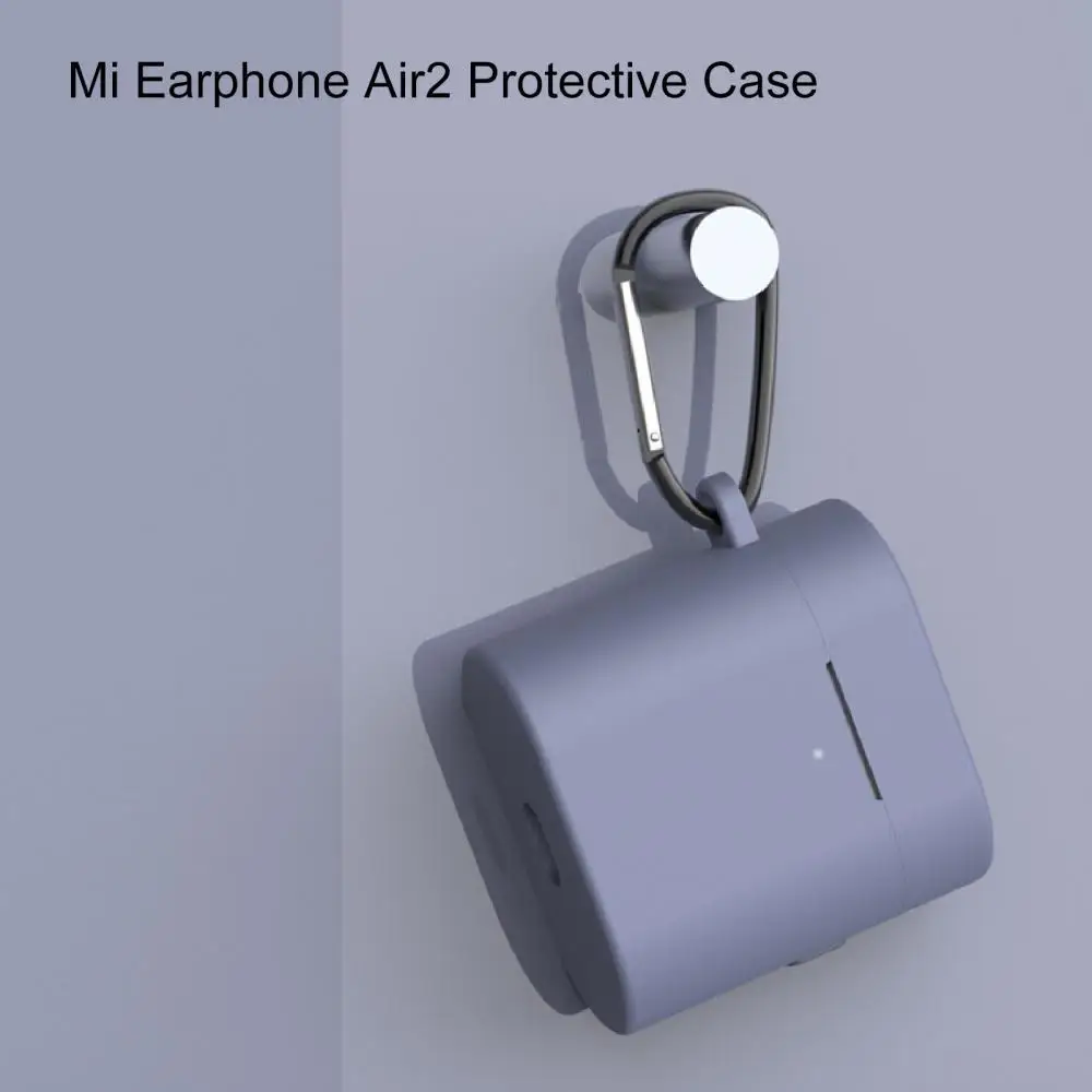 

Case Solid Color Portable Mini Earphone with Lanyard Buckle for Xiaomi Air 2/2S