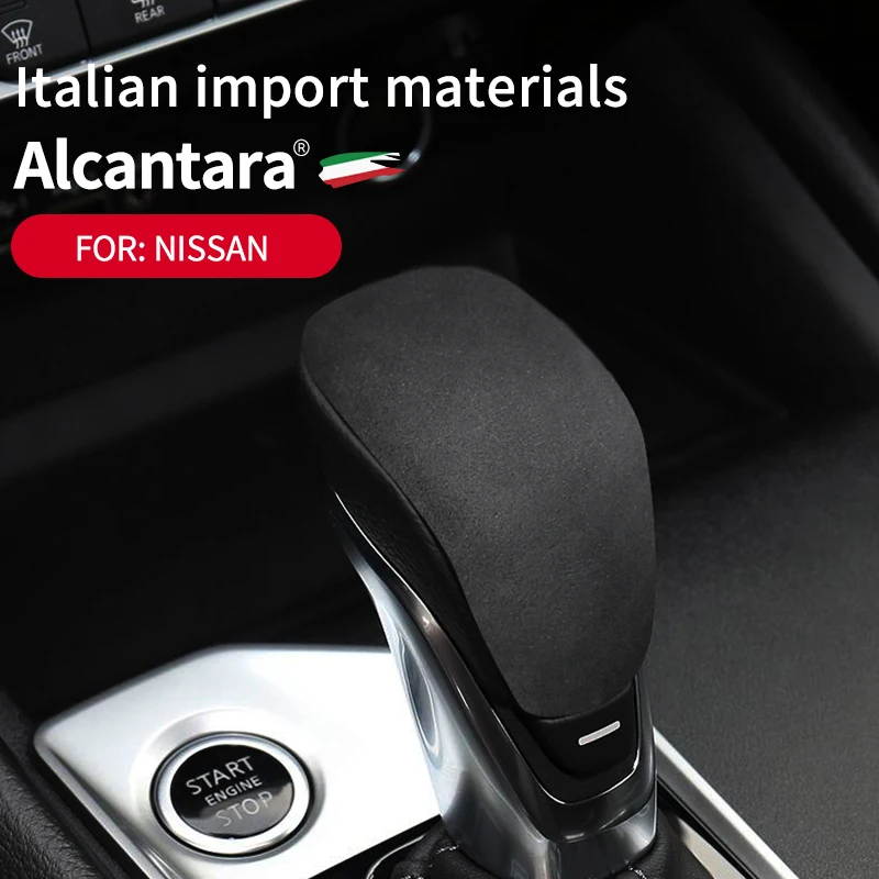 

Alcantara Suede For Nissan Kick 2017- 2022 models Car Shift Cover Shift Handle Headgear Cover Shift Lever Protective Cover Parts