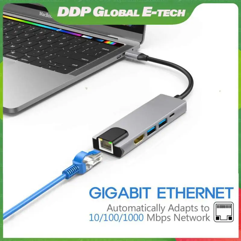

Data Transfer Type-c Usb Hub 100 W 100 W 5gbps Usb Adapter 5 In 1 Usb Hub Computer Accessories Usb3.0 Hub Adapter 5gbps Type-c