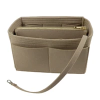 felt insert bag purse organizer with detachable zipper pouch key chain multipurpose handbag tote shaper makeup pocket