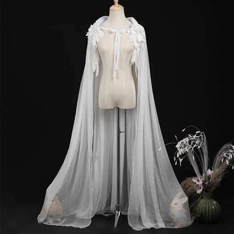 Накидка Hanfu с перьями на плече Длинная женская традиционная китайская одежда