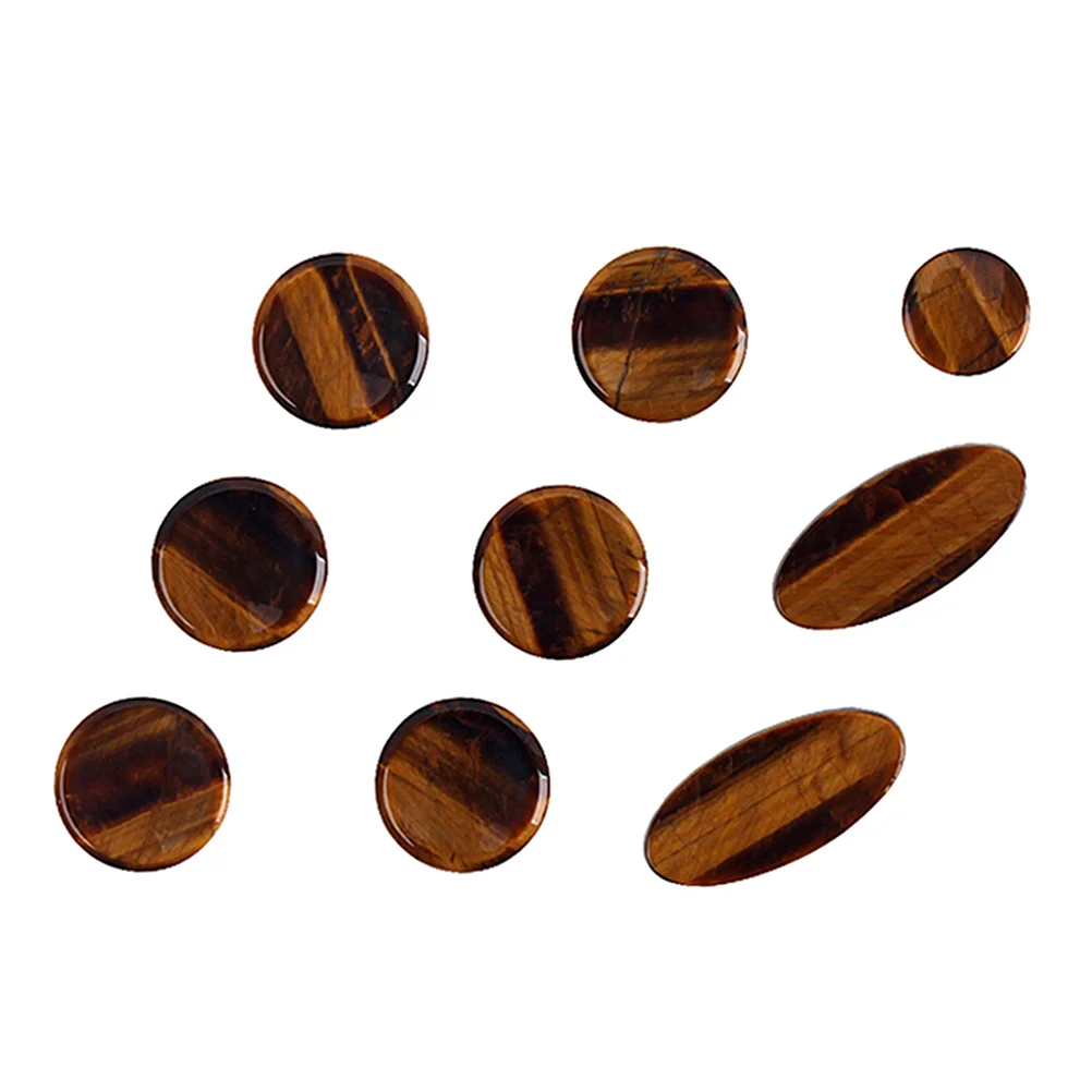 9pcs Brown Shell Saxophone Key Button Inlays Saxophone Clasp Pads for Tenor Alto Soprano Saxophone Replacement Accessories