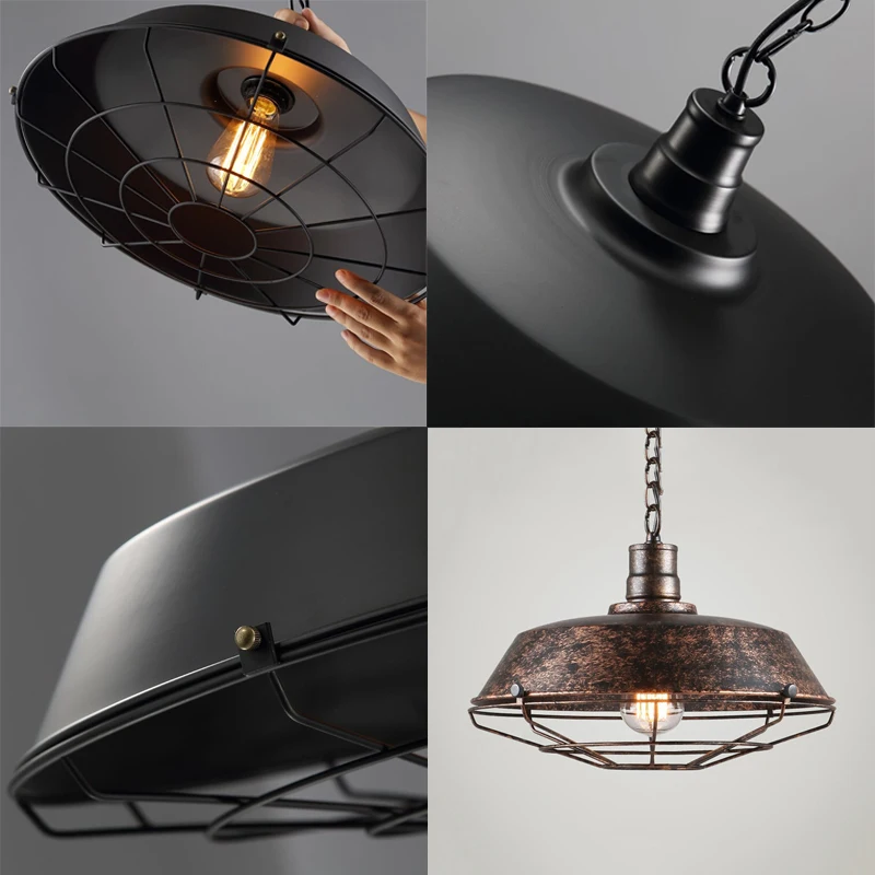 Американский подвесной светильник в стиле лофт промышленный винтажный железный