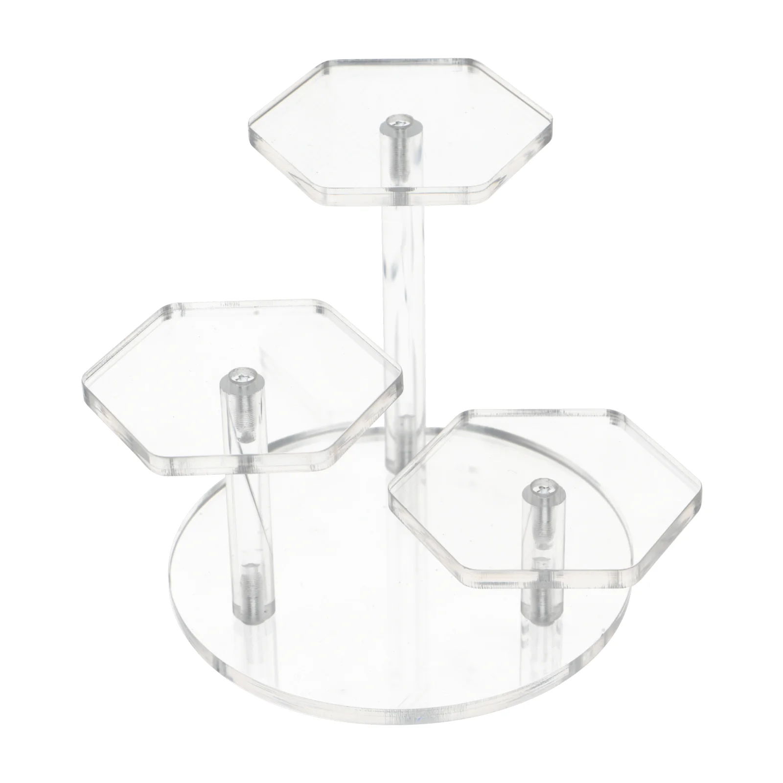 

1Pc Acrylic Figurine Display Rack Jewelry Stepped Rack for Home (3 Tier)