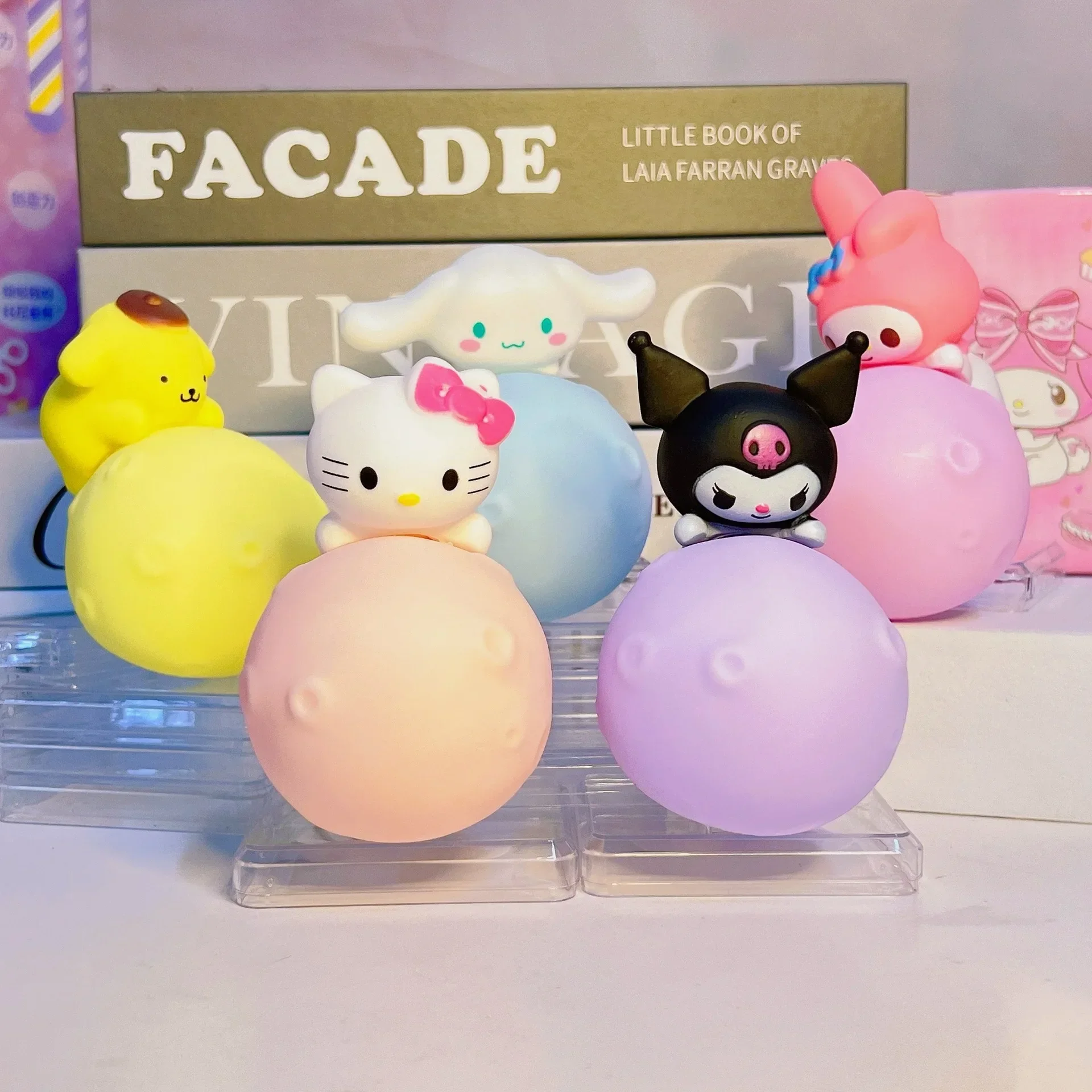 Sanrio аниме Kuromi лунная лампа Pom Puri ночник Kawaii украшение для рабочего стола красивый